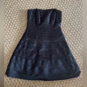 🌈NWT VINTAGE Cache Womens Black Strapless Mini A-Line Dress, Size 12